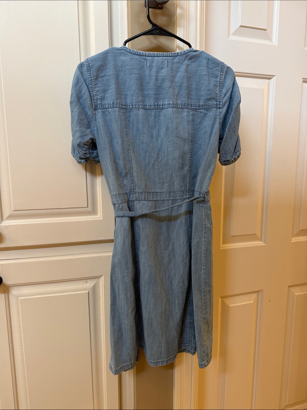 Madewell Chambray Wrap Dress in Light Blue - Picture 2 of 4